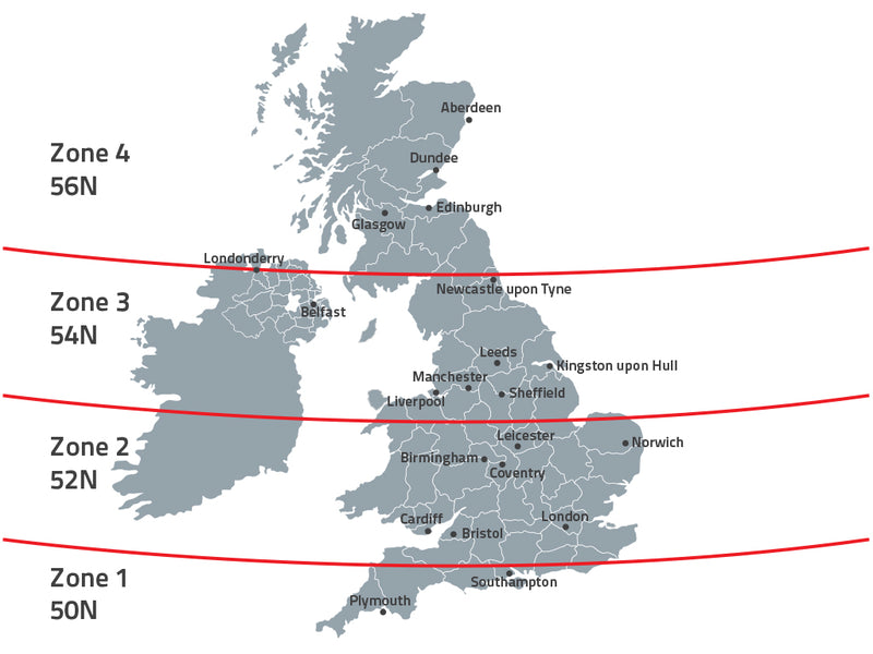 Sangamo Suntracker RPTS Astro Zones Map